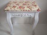 韩式田园白色浮雕玫瑰花梳妆凳化妆凳凳子软垫坐凳换鞋凳子特价