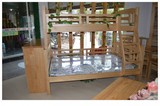 特价实木松木子母床 简约现代田园卧室家具下铺1.2米 上铺1米