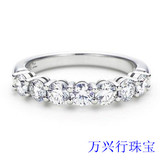 全新正品18K白金玫瑰金，排钻戒指女戒群镶钻石戒指钻戒结婚对戒