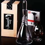 土耳其进口帕莎人工水晶玻璃红酒醒酒器 创意带盖酒瓶酒樽 分酒器