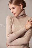 秋季出口纯羊绒毛衣高端超好版型针织高领打底衫女性套头宽松包邮