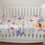 优伴正品新款小熊维尼全棉婴儿床上用品宝宝床单A级纯棉卡通床单