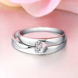标价为一对价 正品18k白金钻石对戒0125婚戒钻戒结婚戒指男戒