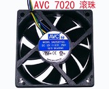 全新 AVC 7020 4线 智能温控7cm 7厘米服务器 滚珠CPU散热器 风扇