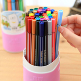 真彩桶装水彩笔18色24色36色可水洗无毒学生儿童彩色笔 套装画笔