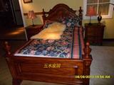 现货美式儿童床1.2米床欧式单人床实木男孩床卧室木质雕刻公主床