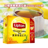 特价lipton/立顿黄牌精选红茶 餐饮专供盒装2g/100袋三角包袋泡茶