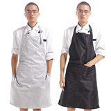 PVC厨房厨师长款防水围裙加厚20020韩版时尚西餐厅酒店工作服定制
