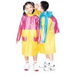 天堂正品雨衣G002儿童雨衣高弹珠光膜背囊式学生装雨披 儿童拼色
