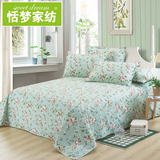 老粗布床单单件 纯棉加厚寝室单人被单双人全棉布1.2/1.5米1.8m床