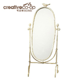 可立特Creative Home美式乡村仿古铁制桌面梳妆镜 镜子 台式镜子