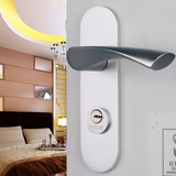 德国KLC室内太空铝单舌实木门锁 简约卧室卫生间房门锁具