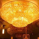 简约现代时尚客厅水晶灯 吸顶灯豪华金色聚宝盆 特价卧室灯饰灯具