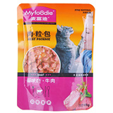 麦富迪猫咪恋牛肉85g 宠物猫零食 猫湿粮包 加菲猫 鲜封包猫零食