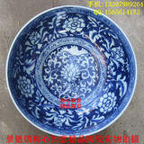 景德镇陶瓷器装饰碗 40厘米艺术大碗 仿古青花手绘菜盆工艺品摆件