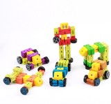 木制玩具 儿童拆装机器人变形金刚 木头变形动手能力培养益智玩具