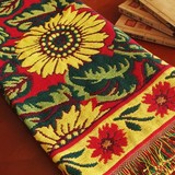 外贸出口欧美乡村波西米亚全棉线织毯加厚双面沙发巾床尾盖毯包邮