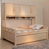 多功能儿童床 青少年储物实木床 单人床 1.2米 1米学生床