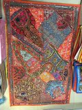 包邮进口尼泊尔印度手工纱丽布挂毯壁毯客厅书房壁挂卧室居家装饰