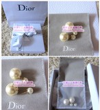 美国正品代购 迪奥Dior 13年秋季大小珍珠双面两用耳钉经典圆珠款