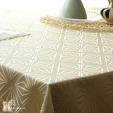 欧式简约风宜家风格金色格子茶几垫桌垫出口长方形台布餐桌布布艺