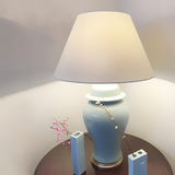 HH风格Malia裂纹陶瓷台灯现代简美床头台灯卧室客厅美式中式台灯