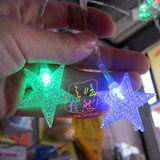3米长28头LED五角星冰条铃铛水滴彩灯串灯条圣诞节装饰品圣诞配件