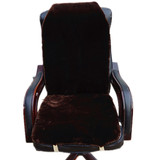 毛绒老板椅坐垫办公椅垫电脑椅垫带靠背加厚餐椅垫摇椅垫防滑冬季