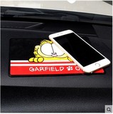 可爱加菲猫汽车摆件防滑垫耐高温 放手机的垫子车用 车内香水垫子