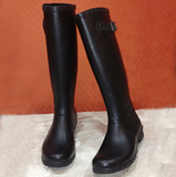 2013 日韩 外贸原单 黑色搭扣款 雨鞋 雨靴 女 时尚 水鞋水靴套鞋