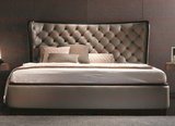 工厂订制 卧室家具 新古典后现代简约双人床 欧式实木奢华软包床
