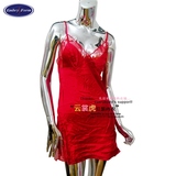 专柜正品EL5701安莉芳中国风100%真丝吊带女士睡裙/家居服特价 KF