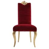 新古典椅子后现代家具欧式餐椅实木雕花客厅红色紫色时尚家具促销