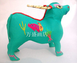 民间工艺品*潍坊布艺玩具*小号牛布玩具  多种颜色 传统手工制作