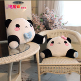 创意情侣熊猫大靠垫办公室护腰枕腰垫腰靠汽车抱枕沙发靠枕
