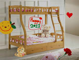 住宅家具榉木双层床带护栏儿童学生高低子母床上下床铺1.2米护栏