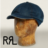 RRL阿美咔叽vintage 复古indigo牛仔布报童帽 现货2顶