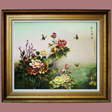原创花卉油画 牡丹图 松石林纯手绘作品 家居装饰画 送礼 包邮