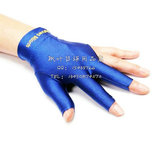 枫叶桌球用品配件 台球伙伴三指手套 蓝色舒适面料专业露指手套