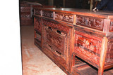 红木 家具 老挝 大 红酸枝 大板 桌 老板桌 老板台 办公桌 书桌
