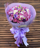 |紫精灵| 上海花店生日鲜花同城速递送花紫玫瑰花束送女友210195