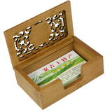 名片收纳盒 竹制名片盒 名片夹 桌面名片收纳 楠竹碳化 强度高