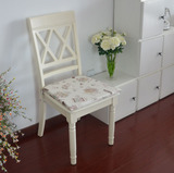 美式印染格子系带3cm厚度海绵椅垫/椅坐垫/餐椅垫/坐垫套可定做