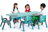 育才正品课桌椅早教幼儿园儿童六人6人桌可拼式长方桌可升降桌