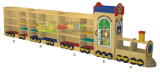 早教幼儿园亲子园儿童储物柜收纳柜收拾架 火车造型玩具柜