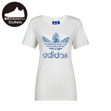 Adidas 三叶草LOOSE TEE 女子经典logo休闲T恤 S19809