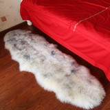 纯色纯羊毛地毯坐垫羊毛沙发垫卧室地毯床边毯整张羊皮皮毛一体2P