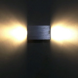 LED壁灯双头壁灯射灯简约现代明装LED铝材方形壁灯床头卧室壁灯2W