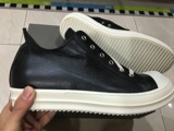 现货Rick Owens Ramones 主线低帮皮面休闲鞋