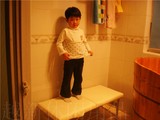 咪宝新品浴室穿衣折叠床置物折叠凳两用床穿鞋凳可折叠长88厘米